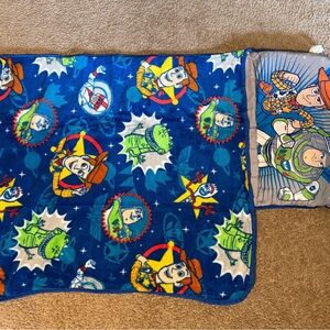 Toy Story Kids Blanket - Blue Woody & Buzz Print